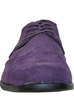 "King" Purple Suede Tuxedo Shoes