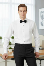 Cardi "Charles" White Spread Collar Tuxedo Shirt