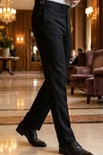 Cardi "Christopher" Black Luxury Viscose Blend Tuxedo Pants