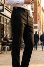 Cardi "Christopher" Black Luxury Viscose Blend Tuxedo Pants