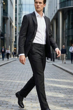 Cardi "Christopher" Black Luxury Viscose Blend Tuxedo Pants