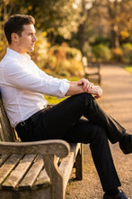 Cardi "Christopher" Black Luxury Viscose Blend Tuxedo Pants