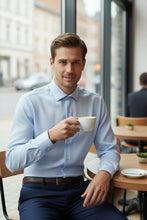 Cardi "Jamison" Blue Twill Spread Collar Dress Shirt