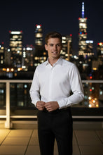 Cardi "Jamison" White Twill Spread Collar Dress Shirt