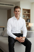 Cardi "Jamison" White Twill Spread Collar Dress Shirt