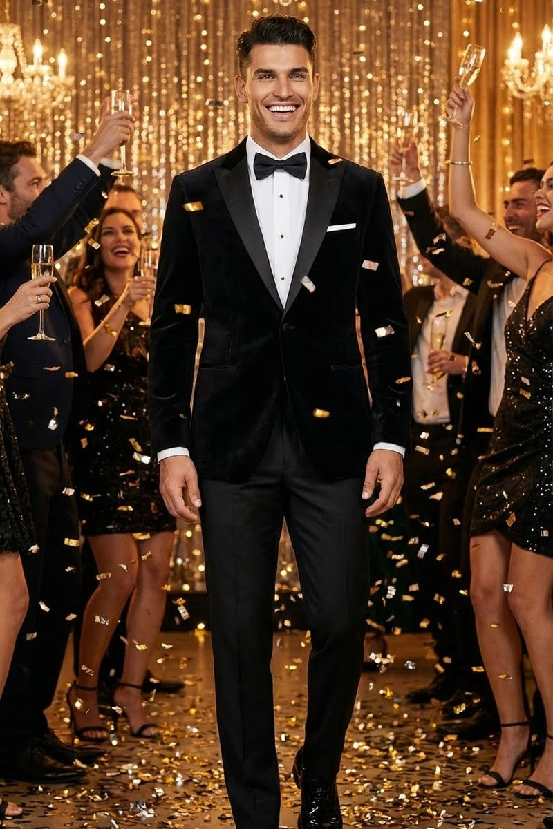 Cardi "Liam" Black Velvet Jacket (Separates)