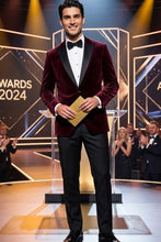 Cardi "Liam" Merlot Velvet Jacket (Separates)