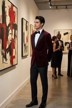 Cardi "Liam" Merlot Velvet Jacket (Separates)