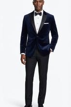 Cardi "Liam" Navy Velvet Jacket (Separates)