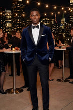 Cardi "Liam" Navy Velvet Jacket (Separates)