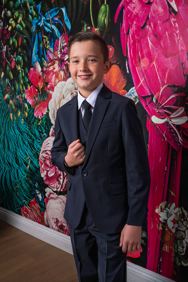 Cleo "Luxor" Kids Midnight Navy Suit 5-Piece Set