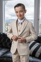 Cleo "Oasis" Kids Safari Sand Linen Suit (5-Piece Set)