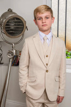 Cleo "Oasis" Kids Safari Sand Linen Suit (5-Piece Set)