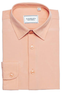 light peach dress shirt Men's Dress Shirt
