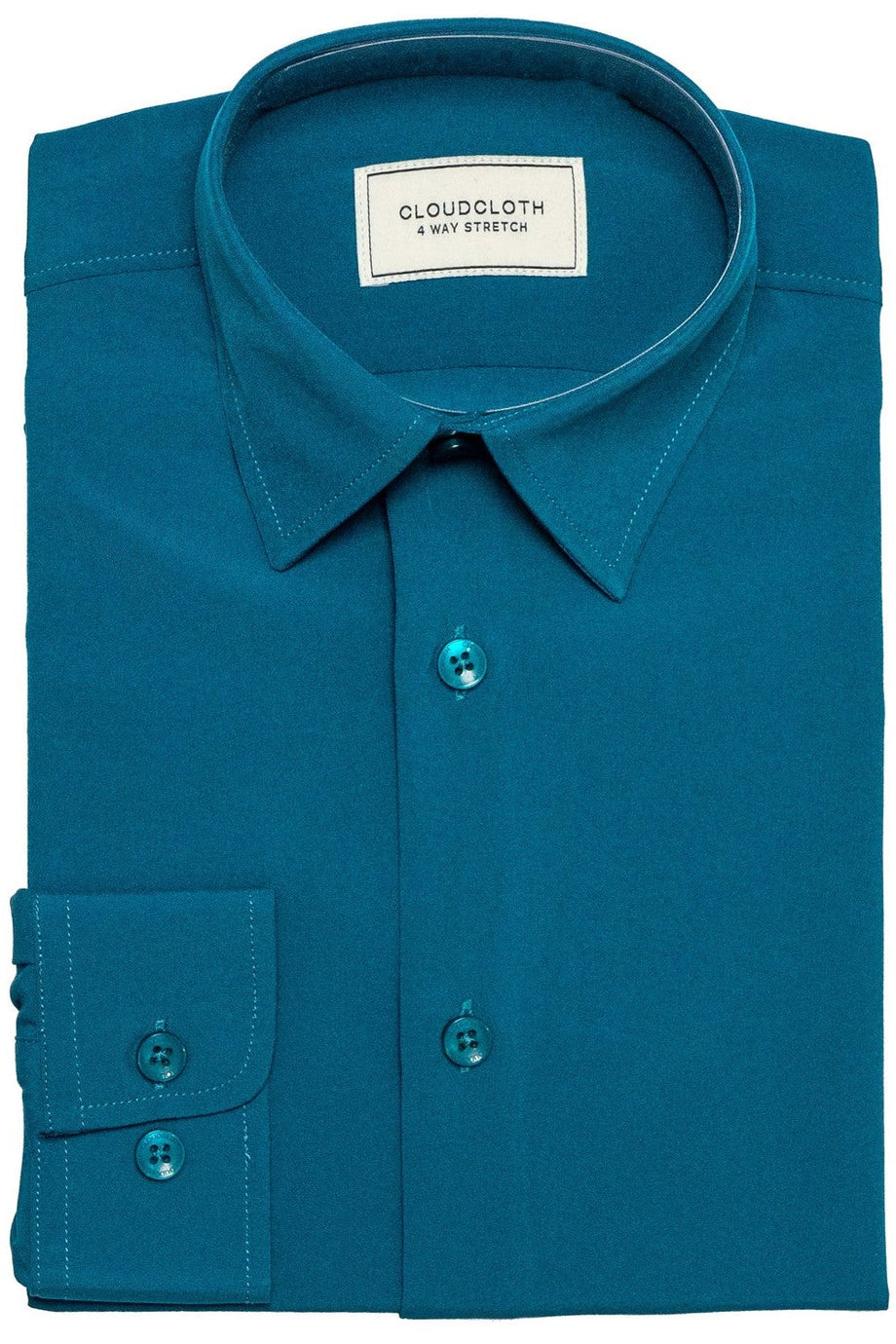 "Cloud Cloth" Emerald Laydown Dress Shirt
