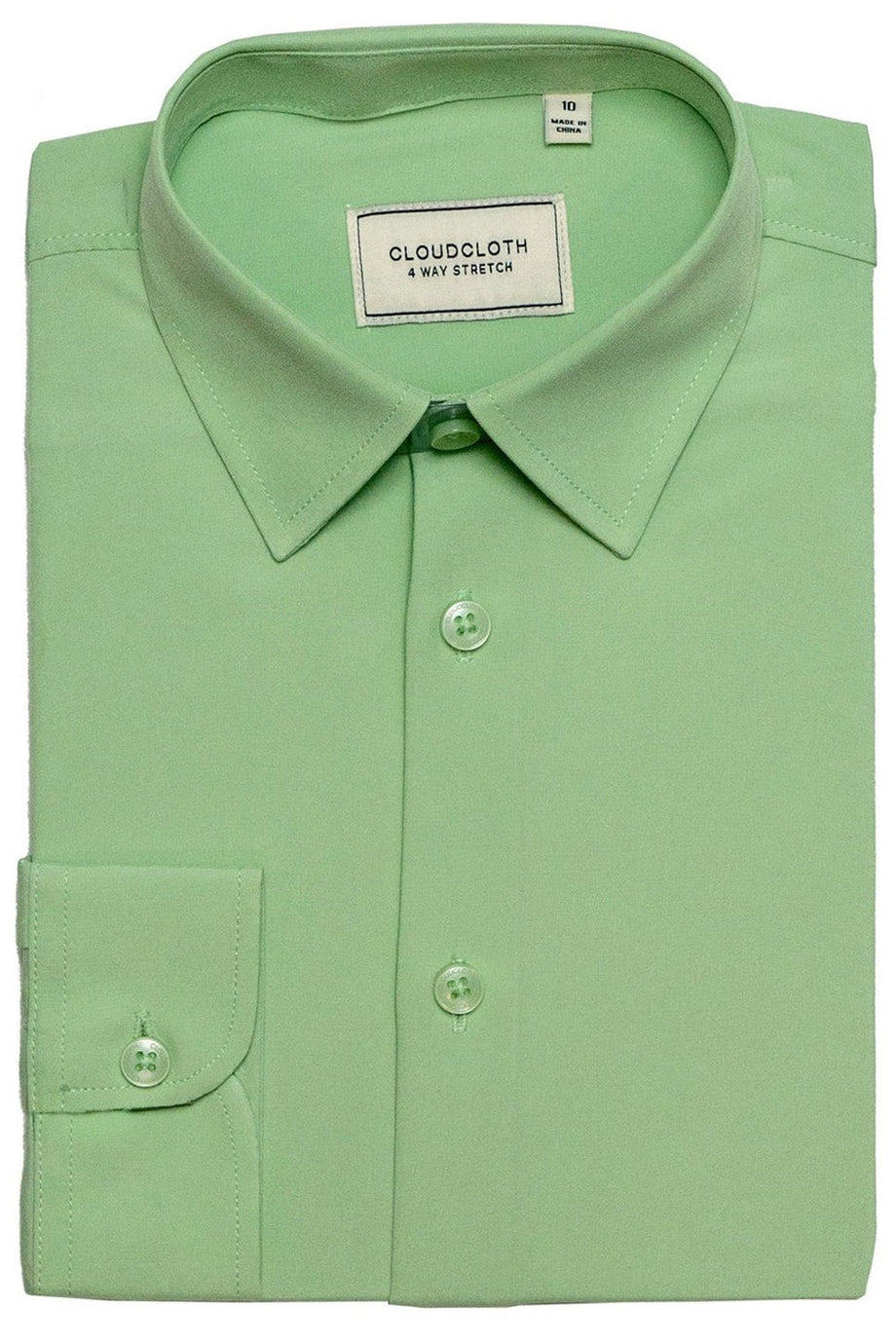 "Cloud Cloth" Mint Green Laydown Dress Shirt