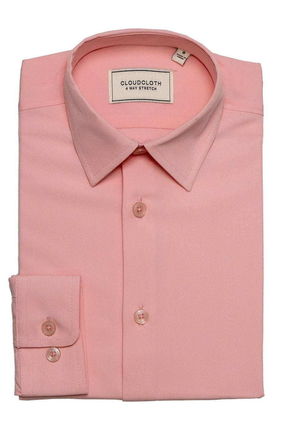 "Cloud Cloth" Pink Laydown Dress Shirt