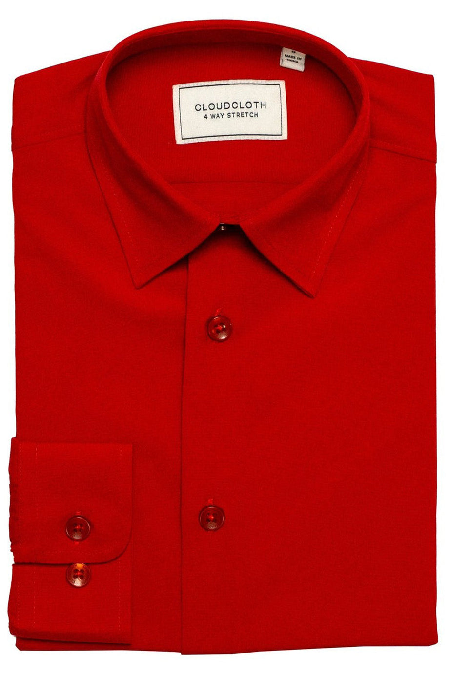 "Cloud Cloth" Red Laydown Dress Shirt