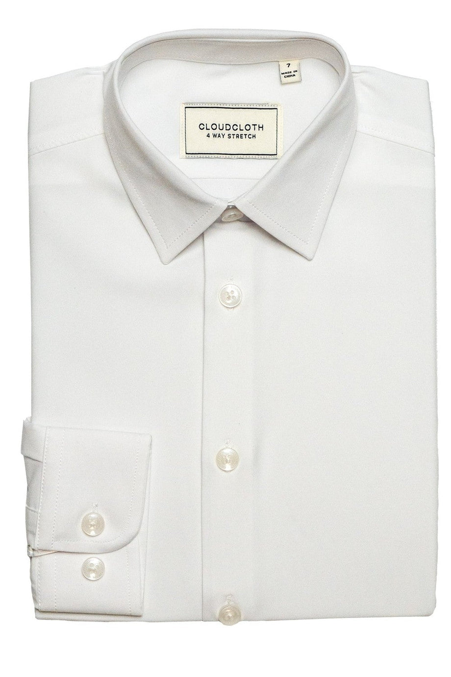 "Cloud Cloth" White Laydown Dress Shirt
