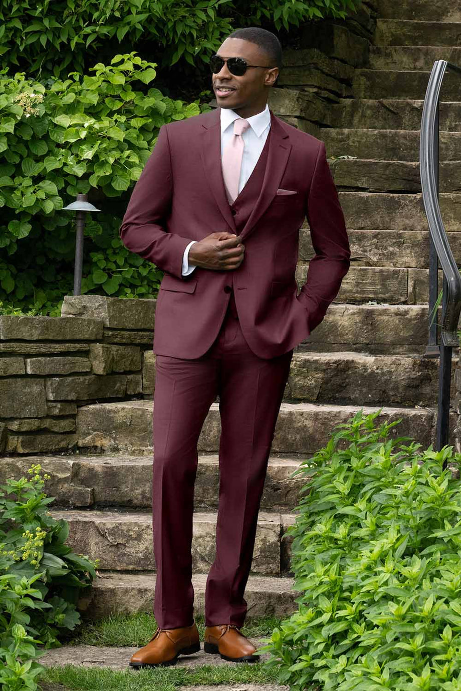 "Sharkskin" Brick Suit Jacket (Separates)