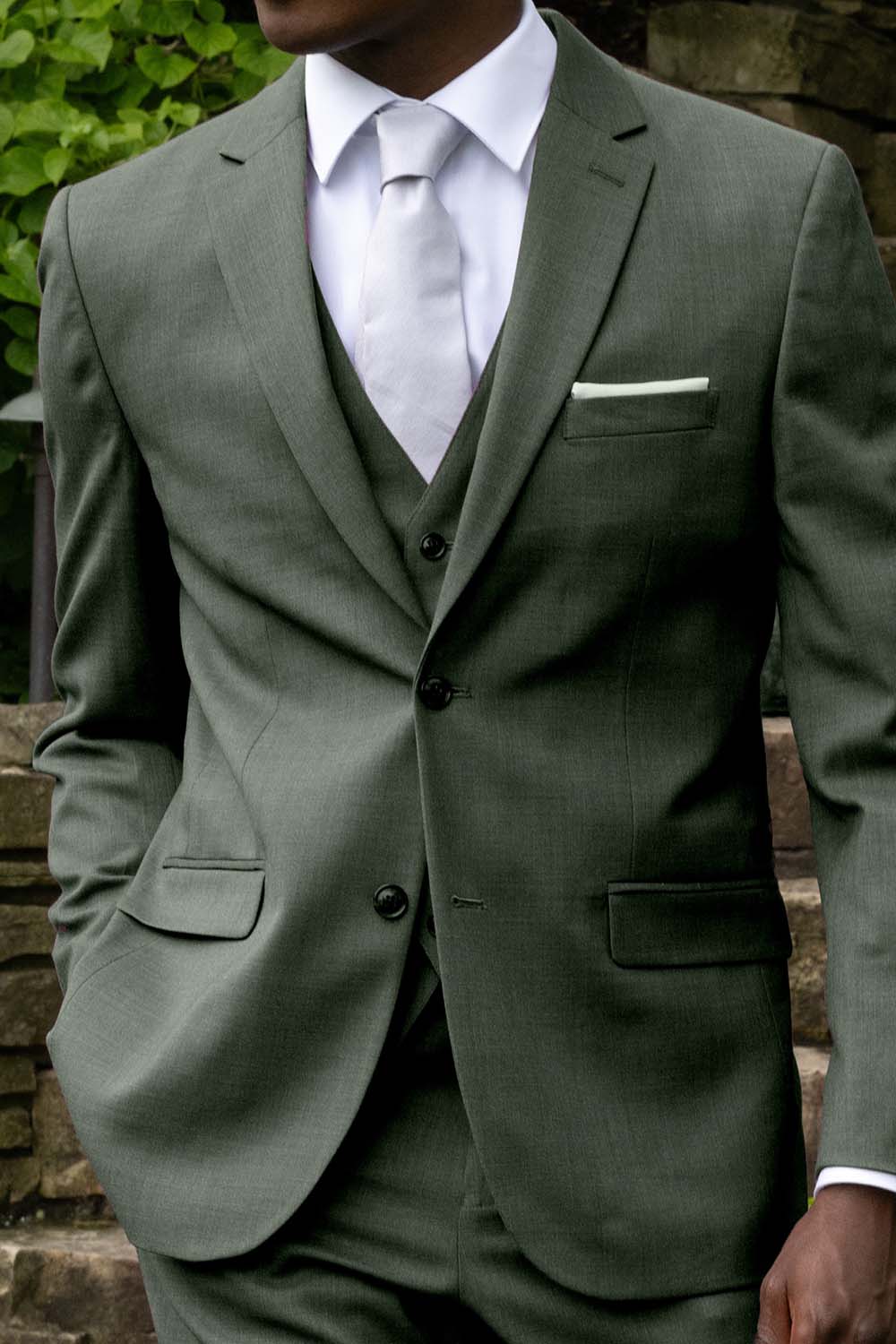 Couture 1910 Forest Green "Sharkskin" Vest