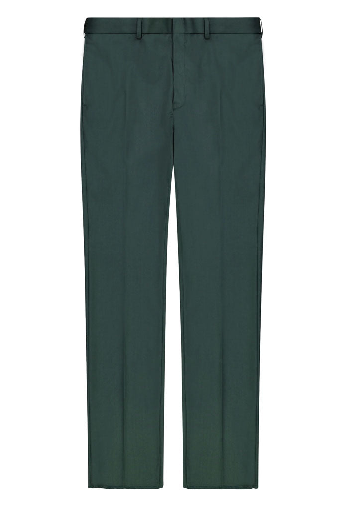 "Monte" Green Plain Front Pants