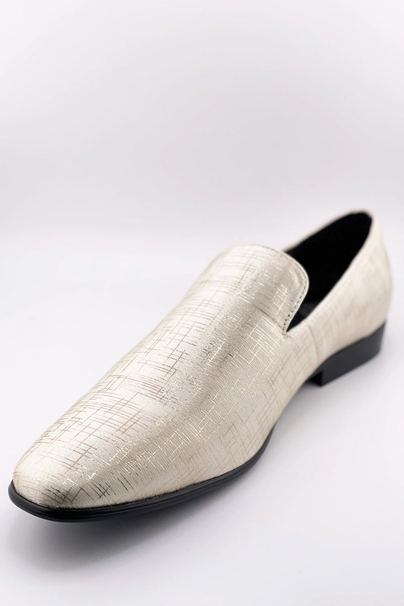 "Sharkskin" Gold Couture 1910 Tuxedo Shoes