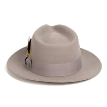 Crushable Light Grey 100% Australian Wool Fedora Hat - Ferrecci USA 
