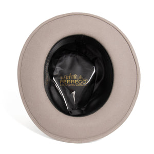 Crushable Light Grey 100% Australian Wool Fedora Hat - Ferrecci USA 
