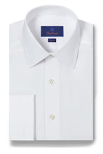 David Donahue Broadcloth French Cuff White Dress Shirt