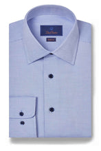 David Donahue Micro Dobby Blue Dress Shirt