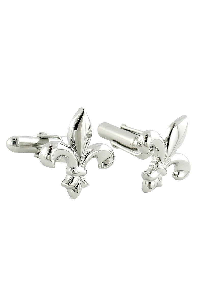 David Donahue Sterling Silver Fleur De Lis Cufflinks