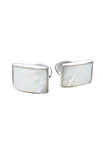 David Donahue Sterling Silver & Mother of Pearl Cufflinks