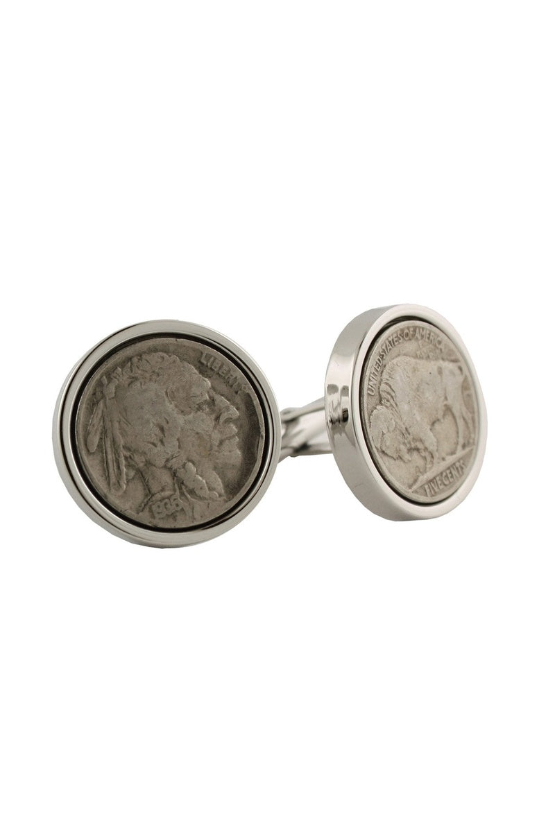 David Donahue Sterling Silver Nickel Cufflinks