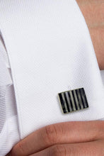 David Donahue Sterling Silver Sodalite & Mother of Pearl Cufflinks