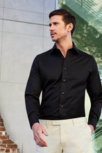 David Donahue Superfine Twill Black Dress Shirt