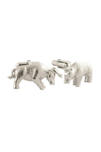 Sterling Silver Bull & Bear Cufflinks
