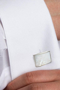 Sterling Silver & Mother of Pearl Cufflinks
