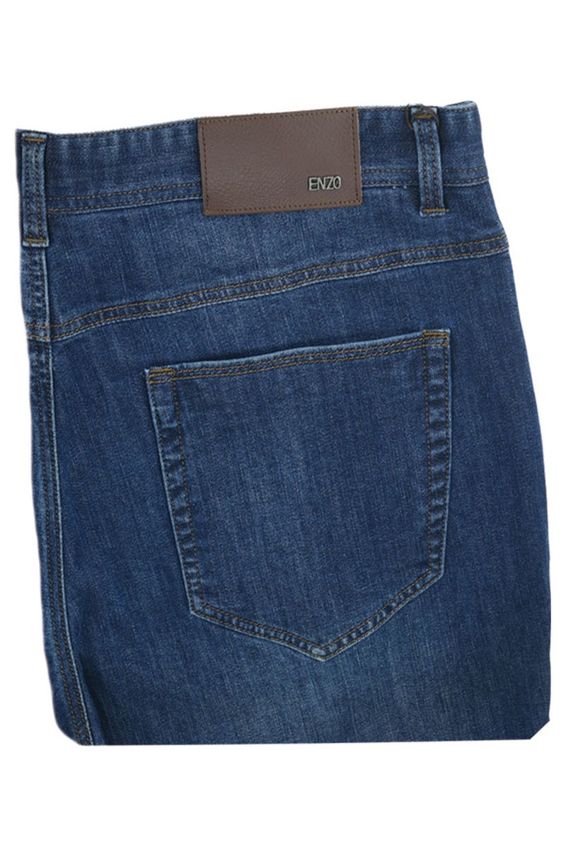 Enzo "Alpha" Medium Blue Denim Jeans
