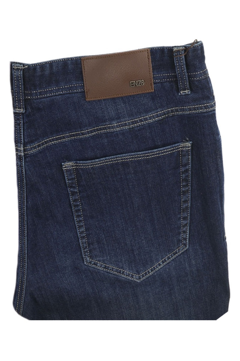 Enzo "Alpha" Medium Blue Denim Jeans