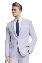 Enzo Blue Seersucker Suit (2-Piece Set)