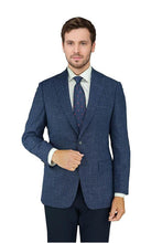Enzo Enzo Tovare Blue Crossweave Sports Jacket