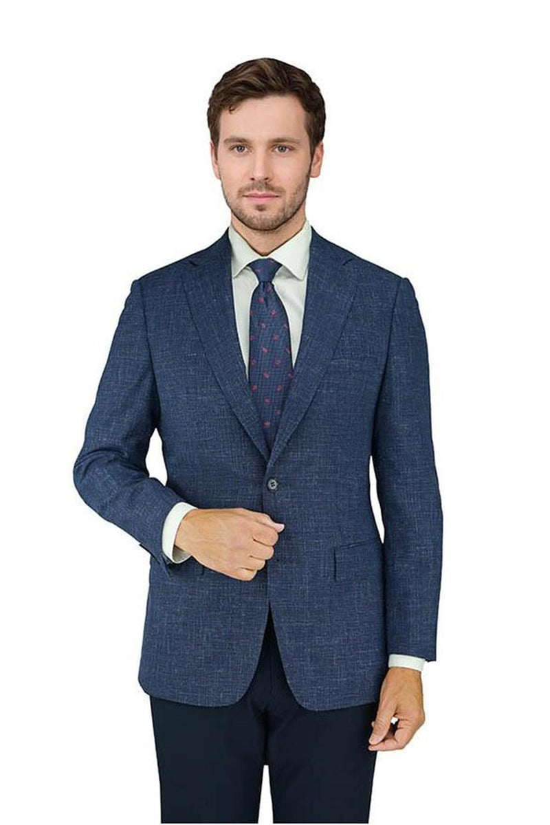 Enzo Enzo Tovare Blue Crossweave Sports Jacket