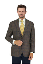 Enzo Enzo Tovare Camel & Navy Plaid Sports Jacket