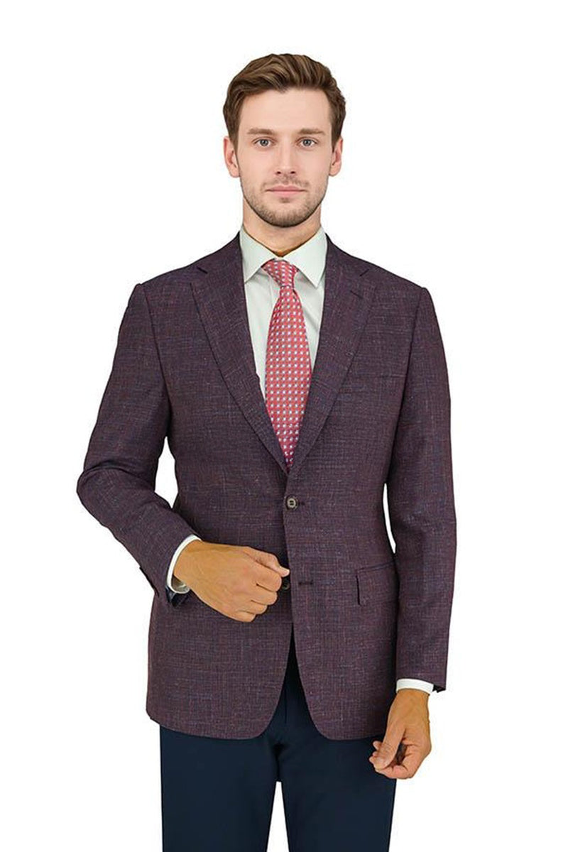 Enzo Enzo Tovare Cranberry Crossweave Sports Jacket