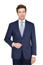Enzo Enzo Tovare Dark Blue Check Sports Jacket