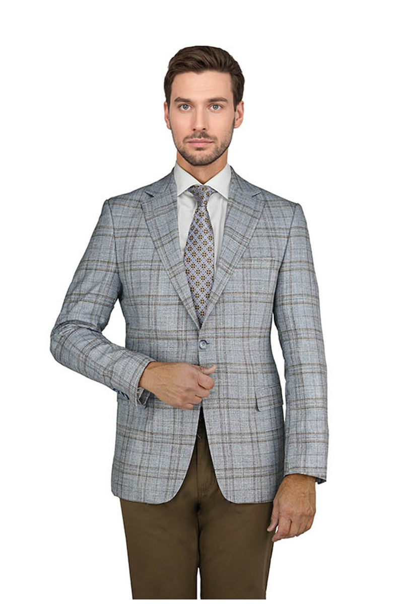 Enzo Enzo Tovare Mint & Taupe Windowpane Sports Jacket