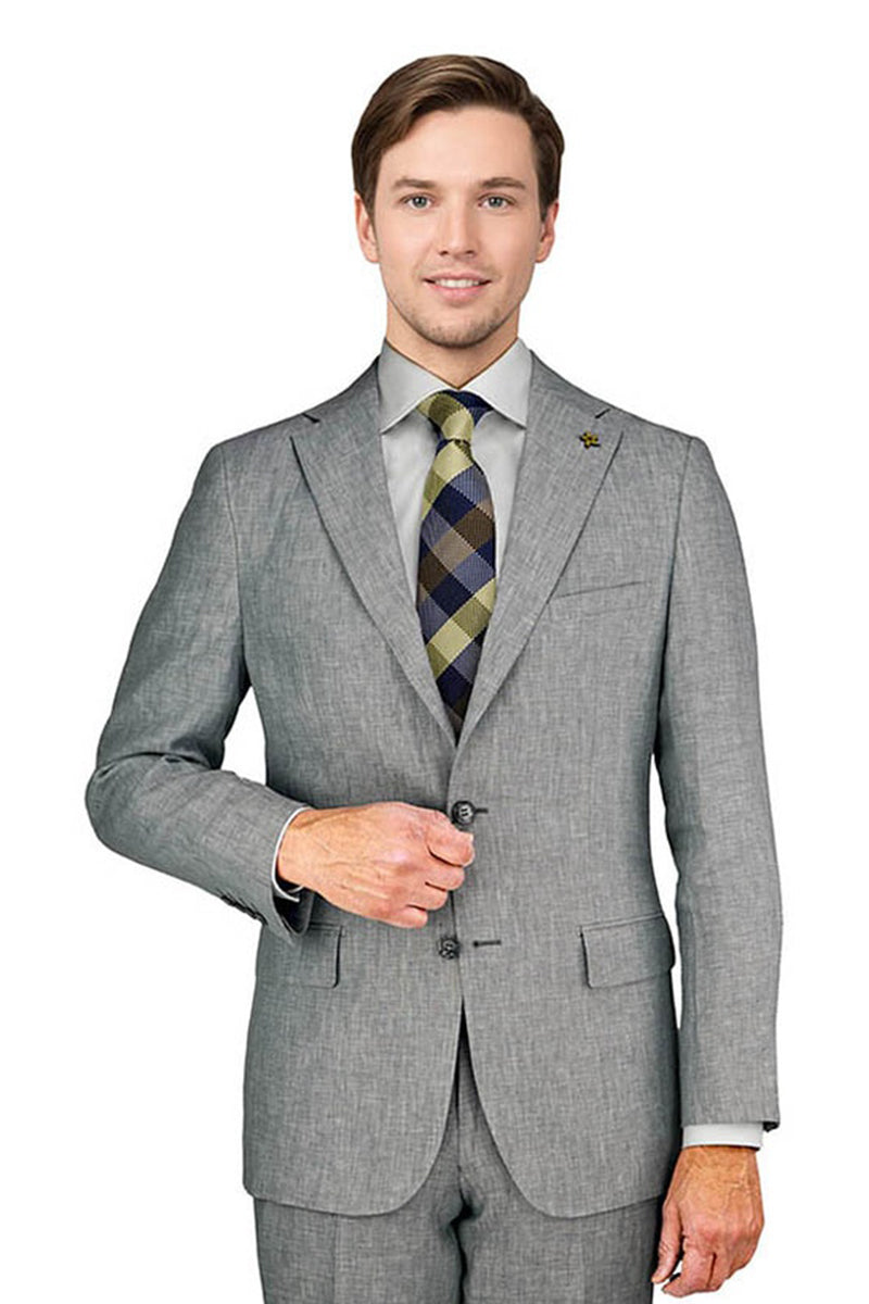 Enzo Grey Linen Suit (2-Piece Set)