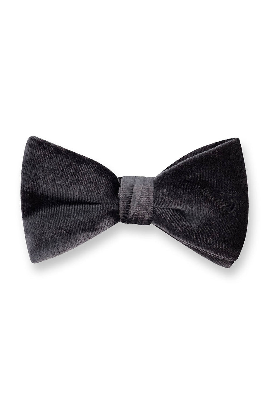Fabian Couture "Gala" Charcoal Velvet Bow Tie