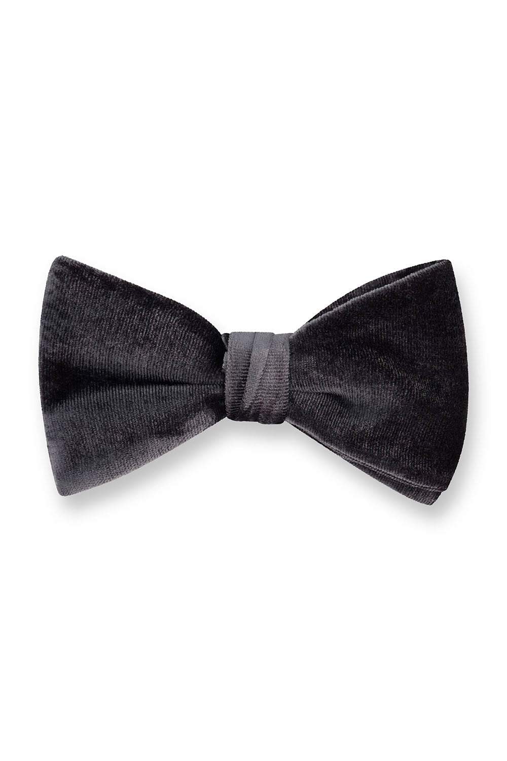 Fabian Couture "Gala" Charcoal Velvet Bow Tie